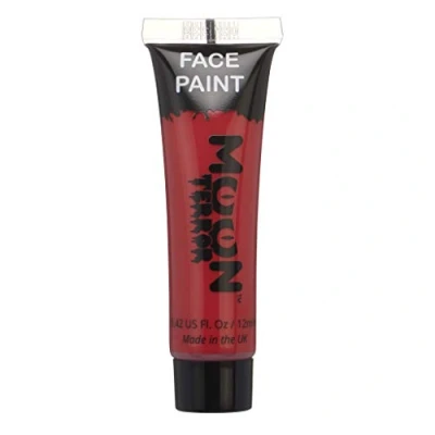 Imagen de Moon Terror Pintura facial de Halloween corporal Maquillaje SFX, efectos especiales sangre roja 12 ml (Paquete 1)