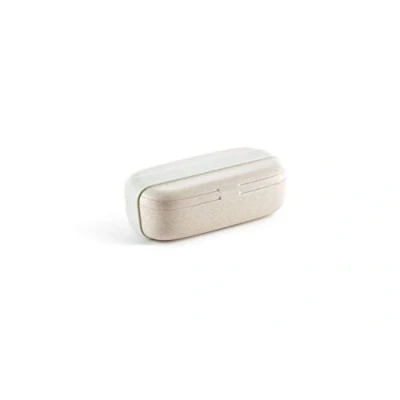 Imagen de Lékué Lunch Box Organic Individual, Recipiente para transportar alimentos Beis, almuerzos y comidas en el trabajo o fuera de casa, 500 ml.