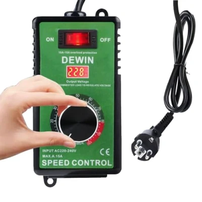 Imagen de DEWIN Regulador de Voltaje,AC 220V 15A 4000W SCR Voltaje electrónico Gobernador Atenuador Termostato Motor Controlador Velocidad del Ventilador