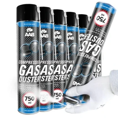 Imagen de AABCOOLING Compressed Gas Duster 750ml Conjunto de 6 Spray Hielo para Congelación Tuberías, Congelar, Spray, Congelación, Enfriamiento