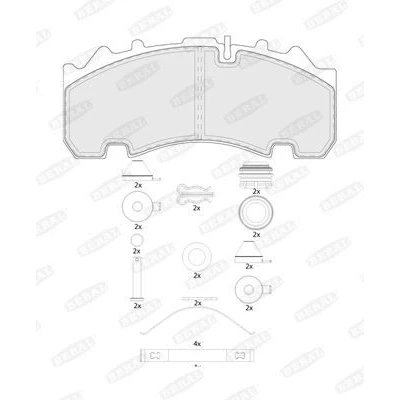 Imagen de BERAL BCV29263TK Juego de pastillas freno preparado para indicador desgaste con accesorios