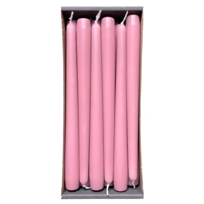 Imagen de Nordring 12 velas puntiagudas de 2,3 cm x 25 alto, color rosa envejecido