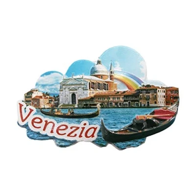 Imagen de Wedare 3D Venezia Venecia Italia Imán de refrigerador Recuerdos Viajes turísticos Artesanías Resina Hechas a Mano Pegatinas magnéticas Decoración la Cocina del hogar Colección