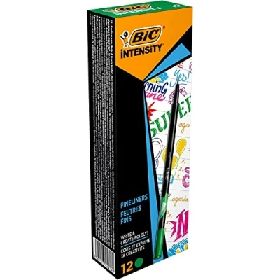 Imagen de BIC Intensity Fine rotuladores punta fina (0,8 mm) Verde, Caja de 12 unidades