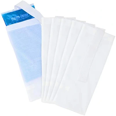 Imagen de com four® 6X Funda de Vellón Reutilizable Premium para Compresa Multiuso Frío/Calor Cubierta Protectora Bolsa Gel una Sujeción Segura