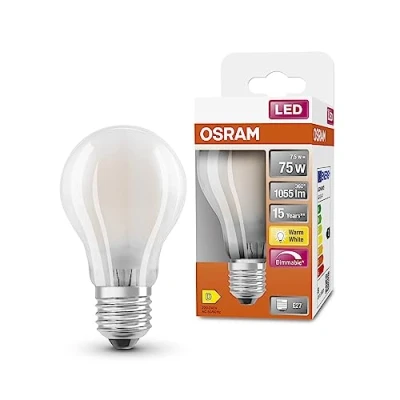 Imagen de OSRAM LED Superstar Classic A75 lámpara Dimmable para base E27, forma de pera, GL FR, 1055 lúmenes, blanco cálido (2700k), reemplazo bombillas convencionales 75W, 1 paquete