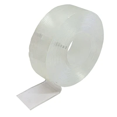 Imagen de 3m Cinta adhesiva doble cara 30mm Nano Tape Transparente de gel reutilizable, extraíble sin dejar rastro