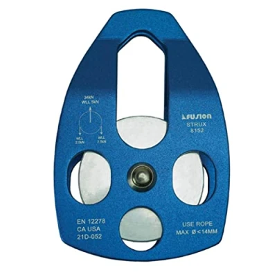 Imagen de Fusion Climb Strux Aluminio Rescate Side Swing Pulley Azul 34KN