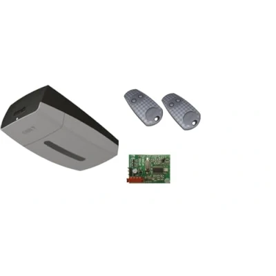 Imagen de CAME KIT VER, Automatización de puertas garaje seccionales y basculantes, 24 V CC con codificador, tarjeta radiofrecuencia 2 mandos a distancia incluidos, ideal para uso residencial