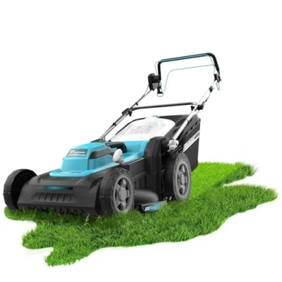 Imagen de Cecotec Cortacésped de Cable Terrenator 460 Flex Z Auto. 2000W, Ancho Corte 46cm, Propulsión Automática, Cambio Altura Sistema Tech, 4in1 con Mulching, Ruedas Traseras XL, Tecnología BeltDrive