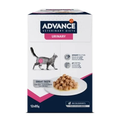 Imagen de Advance Veterinary Diets Urinary Comida Húmeda para Gatos: Multipack 12 bolsitas de 85g