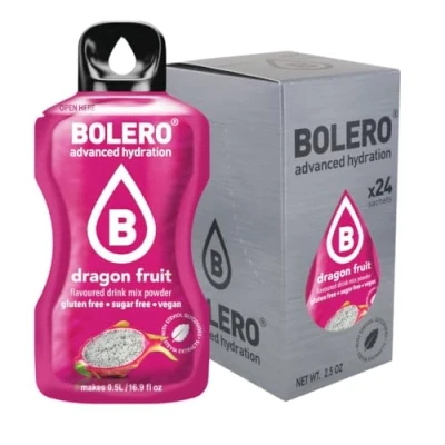 Imagen de Bolero Drink 24 bolsitas de 3 g fruta preparada en polvo soluble para bebida fresca agua, 72 gramos endulzado con stevia (Dragonfruit)