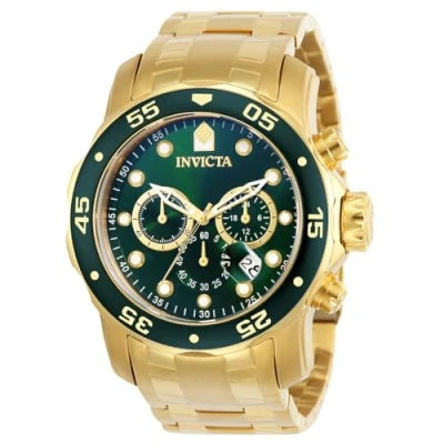 Imagen de Invicta Pro Diver SCUBA Reloj de cuarzo para hombre acero inoxidable, Oro / Verde, 48 mm