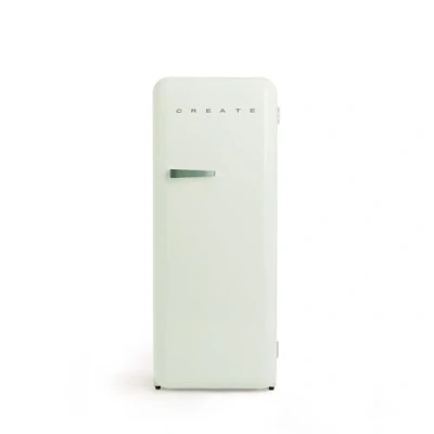 Imagen de CREATE / RETRO FRIDGE 150 SAGE/Frigorífico verde pastel maneta sage con congelador 281L 102W, bajo consumo, 150cm, 3 estantes, regulador temperatura, botellero, 60x60x150cm