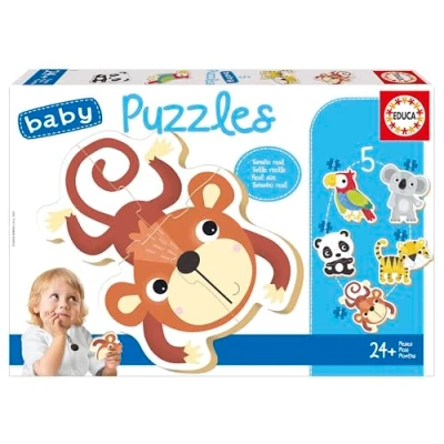 Imagen de Educa baby puzzles Fauna salvaje Set de 5 progresivos 3 a piezas para aprender con diferentes niveles dificultad medida que crecen. Recomendados partir 24 meses (19952)