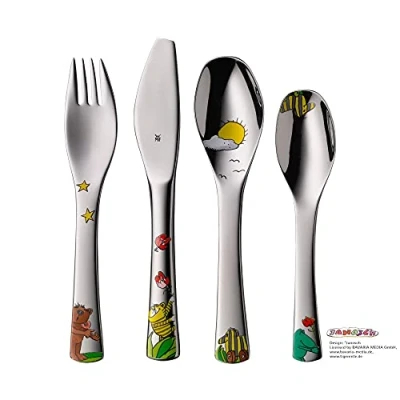 Imagen de WMF Janosch Cubertería para niños 4 Piezas (Tenedor, Cuchillo de Mesa, Cuchara y pequeña) Kids Infantil