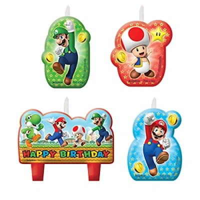 Imagen de Amscan Velas de cumpleaños Mario Bros (171554)