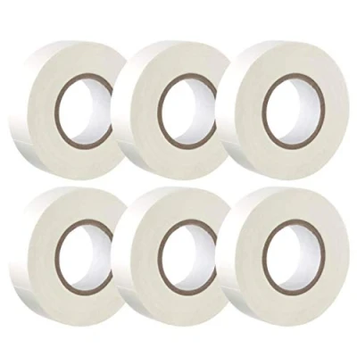 Imagen de GTSE Cinta aislante blanco de 19 mm x 20 m para instalaciones eléctricas Autoadhesiva y resistente proteger, agrupar reparar cables 6 Rollos