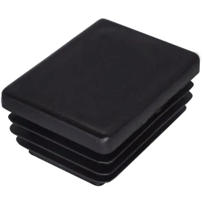 Imagen de SKIR&#039;CO 40 tapones rectangulares de plástico 30 x mm, tapas tubo mate, insertos rectangulares, para postes valla, color negro RAL 9005