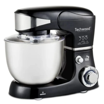 Imagen de Techwood TRO 1056 Robot Amasado 5 1000 W, Metal, 6 Velocidades, Negro