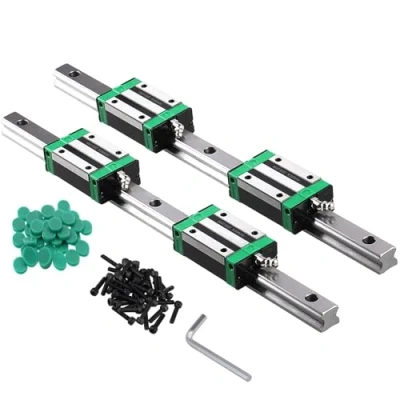 Imagen de ONLISUM HGR20 400 mm 2 barras lineales con 4 unidades HGH20CA cojinetes bloques de 20 para impresoras 3D DIY y fresadoras CNC