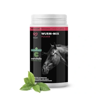 Imagen de Peticare desparasitante en Polvo para Caballos secundario a la desparasitación y infestación del Gusano Ponis Ingredientes Base de Hierbas, ajenjo petHorse Health 4605