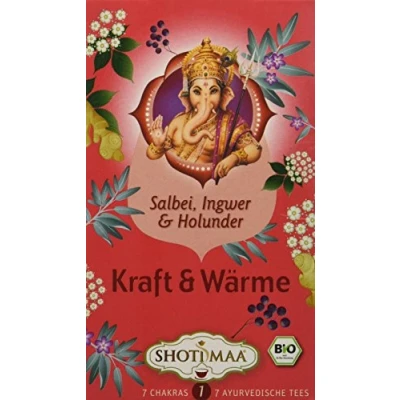 Imagen de Hari Treas I Am Kraft &amp; Wrme Infusion Chakras Yo Soy Salvia Jenjibre Y Flor De Sauco 16 Bolsitas 100 ml