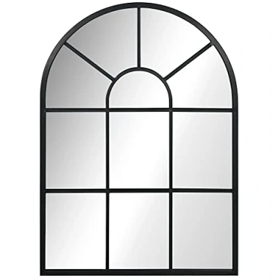 Imagen de HOMCOM Espejo Decorativo de Pared 50x70 cm Ventana Metal para Salón Dormitorio Entrada Estilo Moderno Negro