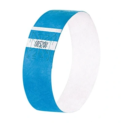 Imagen de SIGEL EB211 120 Pulseras de identificación y control para eventos, personalizables, Super Soft 25,5 x 2,5 cm, azul neón