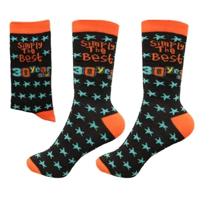 Imagen de SHATCHI Simply The Best Calcetines de 30 años para regalo cumpleaños número 30, unisex ella y él