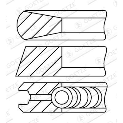 Imagen de GOETZE ENGINE 08 438800 10 Juego de Segmentos Pistón 123
