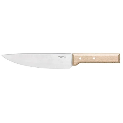 Imagen de OPINEL Cuchillo Chef Paralelo N118 Hoja de Acero Inoxidable, Multifunción Mango Madera Haya Excelente Agarre Garantía por Vida