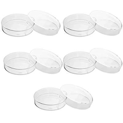 Imagen de 10 Piezas Placas De Petri, Placa Petri Plástico, con Tapas, Platos Plástico Estériles Cultivo para Laboratorio, Experimento, Biología (90mm)