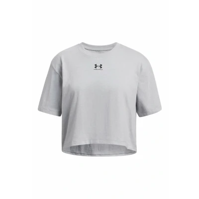 Imagen de Under Armour UA Rival SS Mod Gray Light Heather / Black YLG, Heather/Negro, 150 160