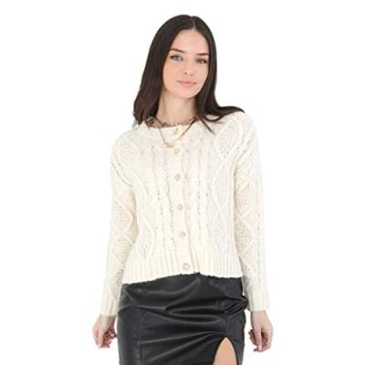Imagen de Brave Soul LKC 555ELEGANT Chaqueta, Blanco, M para Mujer