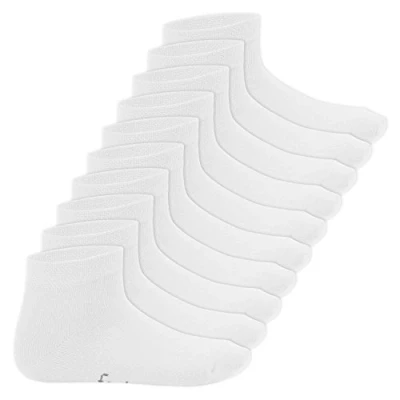 Imagen de Footstar calcetines cortos para niños (10 pares), cuadrados niñas y Sneak it! Blanco 35 38