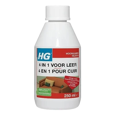 Imagen de HG 4 en 1 para Cuero, Limpiador de Cuero Genuino Piel sintética, acondicionador Restaurar y Alimentar Muebles Suaves Accesorios, eficiente 250ml