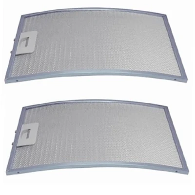 Imagen de ELECTROTODO Filtro curvo Compatible con Campana Extractora TEKA C610, C620 Medidas 38 x 28 cm Ref: 61865020 2 Unidades