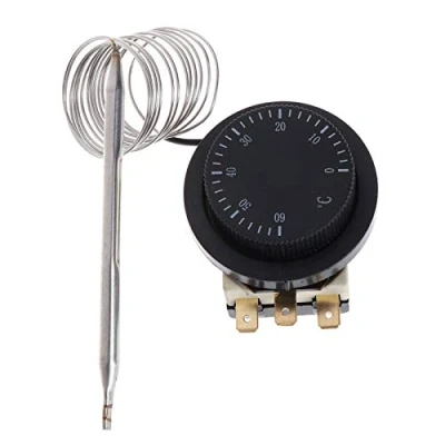 Imagen de WOWOWO 250V / 380V 16A 0 60 ℃ Interruptor de Control Temperatura Termostato capilar controlado