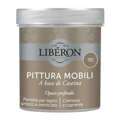 Imagen de Libéron Pintura Muebles a base de Caseína Gris Topo 0,5 L