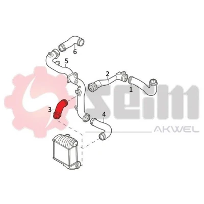 Imagen de SEIM 981947 Manguera Turbo SEAT: Leon I Hatchback, Toledo 2 Limousine, VOLKSWAGEN: Golf 4, 4 Variant, AUDI: A3 Hatchback