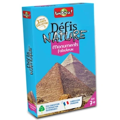 Imagen de Bioviva 200561 fabuleux Challenges Nature Fabulous Monuments Juego de Cartas, Multicolor