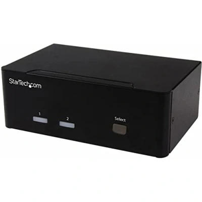 Imagen de StarTech.com SV231DVGAU2A Conmutador KVM de 2 Puertos con VGA Doble y concentrador USB 2.0