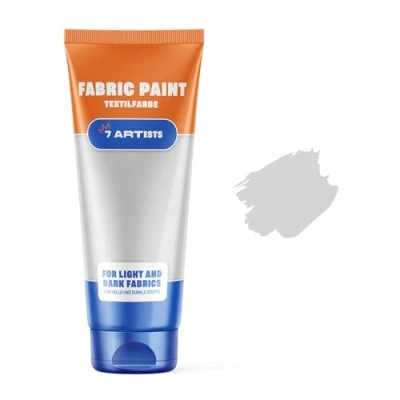 Imagen de 7 Artists Pintura Textil Para Tela Plateada 60 ml Pinturas Telas Permanentes Ropa Permanente y Lavable De