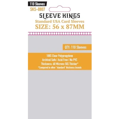 Imagen de Sleeve Kings Fundas para tarjetas estándar de Estados Unidos (56 x 87 mm), paquete 110, 60 micras