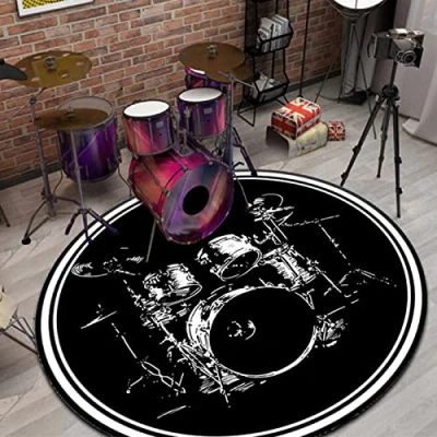 Imagen de Alfombrilla para Batería,Alfombra Bateria Electronica,Alfombras Acusticas,Alfombrilla Insonorizada,Bombo Caja Alfombrillas Antideslizantes,Bateria Electronica Alfombra bateria,Alfombra redonda