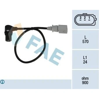 Imagen de EPS 1.953.172 Sensor de Cigueñal Made in Italy OE Equivalent AUDI: A3 Hatchback, A4 B7 Berlina, B6 VOLKSWAGEN: Golf 4