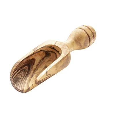 Imagen de APS Pala de oliva Longitud: 13,5 cm madera olivo (cada pieza es única. El color y las vetas pueden variar)