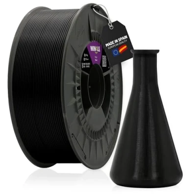 Imagen de WINKLE Filamento PP (Polipropileno) Negro Impresora 3D 1,75mm 1,5kg Alta Resistencia al Impacto Bobina