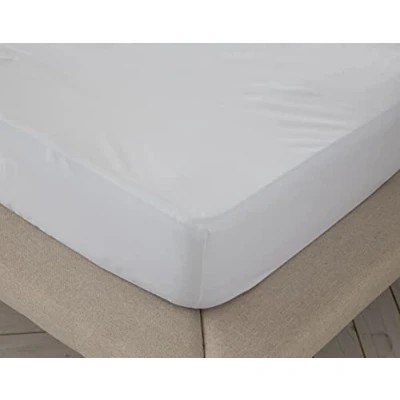 Imagen de Sábana Bajera Ajustable Lisa Blanco Cama 180 cm 180x190/200 cm, 100% algodón.